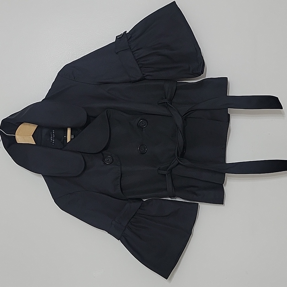 Robert Rodriguez Button Down Crop Belt Jacket